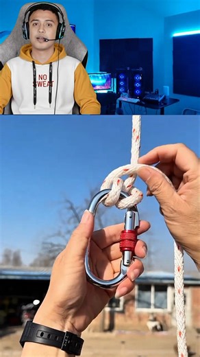 How to Tie a Secure Carabiner Friction Hitch Knot. Learn how to tie a reliable friction hitch using a carabiner and a rope. This simple yet effective knot is perfect for climbing, rappelling, or any situation where you need a secure, adjustable connection. In this video, we guide you through each step: * Thread the rope through the back of the carabiner. * Wrap it once around the carabiner. * Bring the rope through the front and wrap it again. * Pass the rope through the back once more and secur
