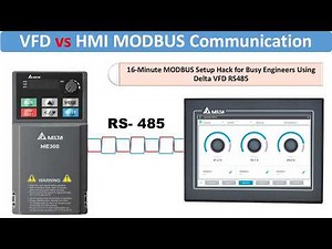 vfd and hmi modbus communication | delta vfd rs485 communication | hmi vfd communication |