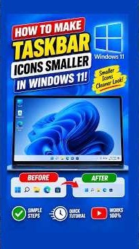 How to Make Taskbar Icons Smaller in Windows 11! #Shorts #windows11