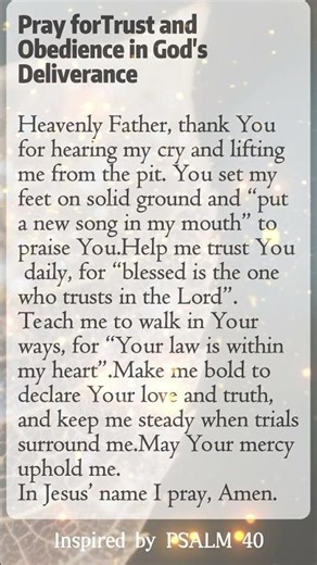 psalm 40 Trust and Obedience in God’s Deliverance