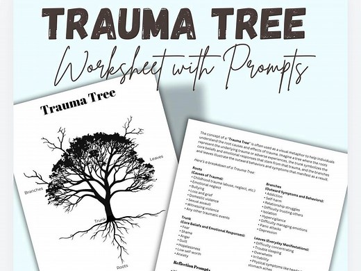 Printable Trauma Tree Worksheet for Reflection and Emotional Healing Personal Growth Tool - Etsy