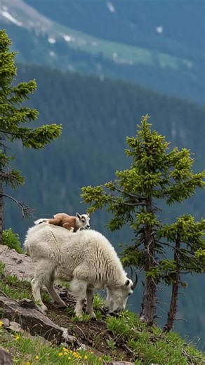 Epic Mountain Moment Nature_s Climb of Survival _nature _wildlife _cute _animals _funny(#trend #page #foryou #ai #for you