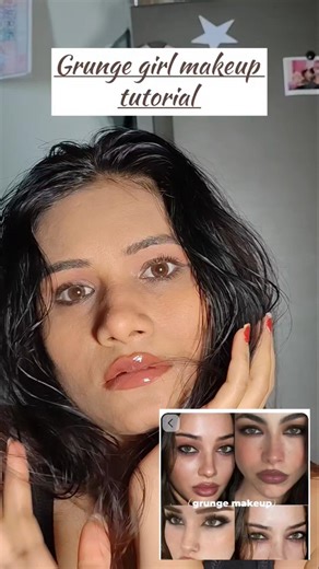 grunge girl makeup tutorial| 2seconds makeup #viral #youtubeshorts #makeup #trending #makeuptutorial