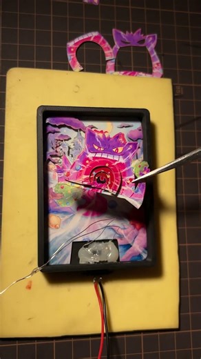 Insane Gengar VMAX 3D Shadowbox Card with LEDs! 👻#gengar #pokemon #pokemontcg