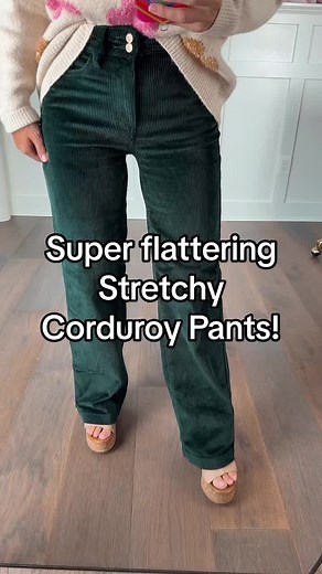 Stylish Emerald Green Corduroy Pants by Judy Blue