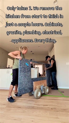 removal of used kitchen cabinets