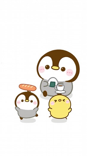 コーヒーが飲みたい♪#ペンギン #アニメーション #イラスト