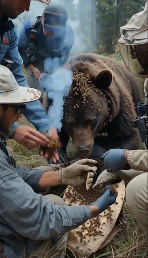 Bear Joins Beekeepers! Unbelievable Wild Encounter with Honey Harvest