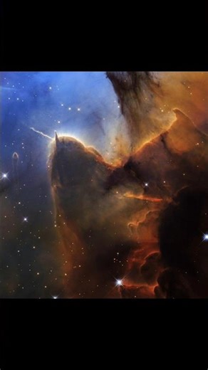 Hubble's 36th Anniversary with A New Image of The Trifid Nebula, A Star Forming Region, #shorts