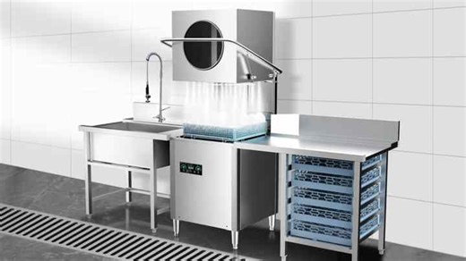Digital Control Commercial Dishwasher Energy Efficient and Fully Automated Hood-Type Commercial Dishwasher  for Restaurants