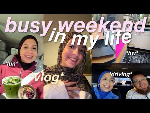 busy weekend in my life vlog 🫐⭐️ *friends, driving, hw, etc*