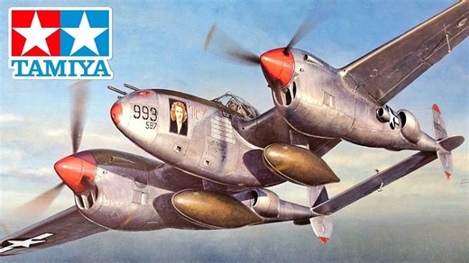 田宫 1/48 二战美军 P-38J “闪电”战斗机 by ScaleModelAircraft