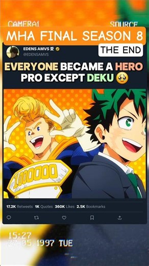 Tout le monde est devenu un héros pro, sauf Deku | #myheroacademia #edit #amv #mha #anime #mangaedit