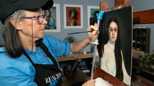 A quick tip on mastering skin tone colors with Vicki Sullivan Art Gallery from her video, Painting Realistic Portraits. Available at https://painttube.tv/products/vicki-sullivan-painting-realistic-portraits. | PaintTube Art Instruction by Streamline