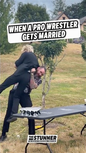 CHOKESLAM at Darby Allin's Wedding 👀 #aew #darbyallin #wrestling