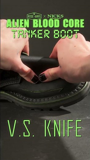 JUST DROPPED! The first Tanker Boot to bleed green, Rose Anvil x Nicks ALIEN BLOOD CORE Tanker Boot