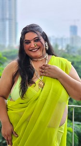 Saree 🥻, nath💎, and a smile😁. That's a classic Marathi story. . #plussizefashion #plussizesaree #marathimulgi♥️ | Curvy_jaanvi_new_official