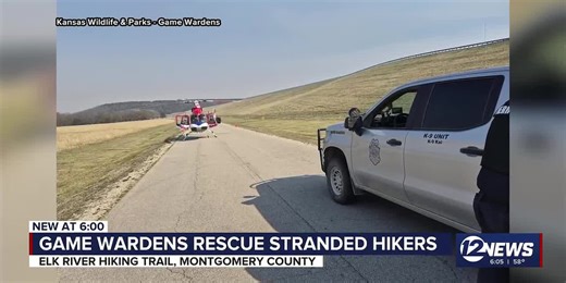 Kansas Game Wardens rescue stranded hikers near Elk River Hiking Trail