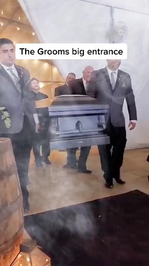 Spooky Halloween Wedding with Coffin Entrance