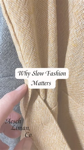 @aeschliman.co on Instagram: "Slow fashion is care made visible—each piece is crafted with purpose, designed to honor the wearer and endure beyond trends, shaping clothing that feels as good as it looks. Visit our website, be part of our journey, and sign up for our mailing list. Use code WELCOME for $100 off your first order, which can be combined with our sample sale discount, use code SAMPLES #slowfashionluxury #fashionfacts #fashiondesign #luxurylifestyle #choosewisely #sustainableluxury"