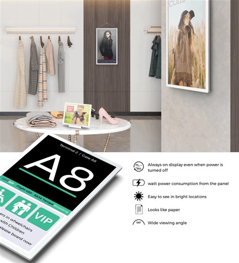  No backlight, no glare — just paper-like perfection.  Sharp’s #ePaper displays are made for high-visibility spaces, indoors and out. Super low power, wide viewing angles, and easy on the eyes (literally). For signage that’s sleek, smart, and sustainable, learn more here: https://bit.ly/4nNyEeB #Sharp #DigitalSignage #GreenAV | Sharp Business USA | Facebook