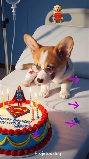 Strong Puppy’s Bright Birthday with a Supergirl Cake 🐶🎂🦸‍♀️✨