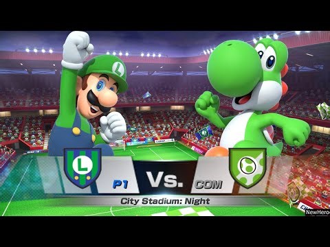 Mario Sports Superstars - Luigi/Peach Vs. Yoshi/Waluigi