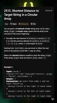 This Circular Trick Solves LeetCode 2515 in O(n) ⚡#leetcode #coding #dsa
