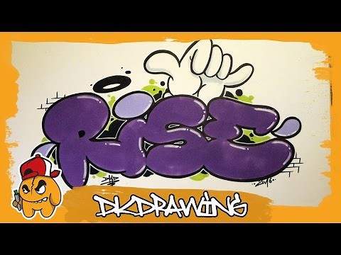 Graffiti Tutorial - How to draw rise graffiti bubble style letters