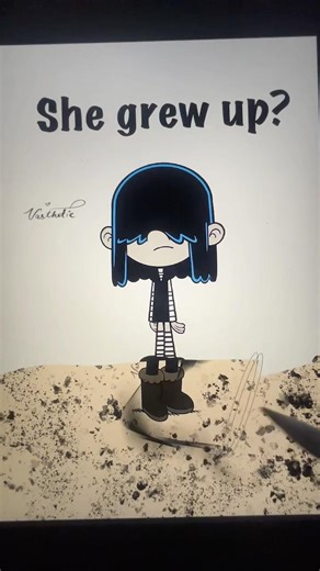 Lucy Loud Glowup ?? #loudhouse #lucy #art #transformation #emo #goth #glowup #scareglow