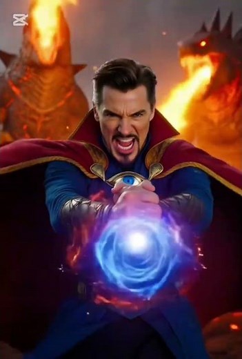 A fire 🔥 Godzilla 🦖 🆚 A 🌋 volcano Godzilla 🦖 🆚 😷 Doctor strange Fight