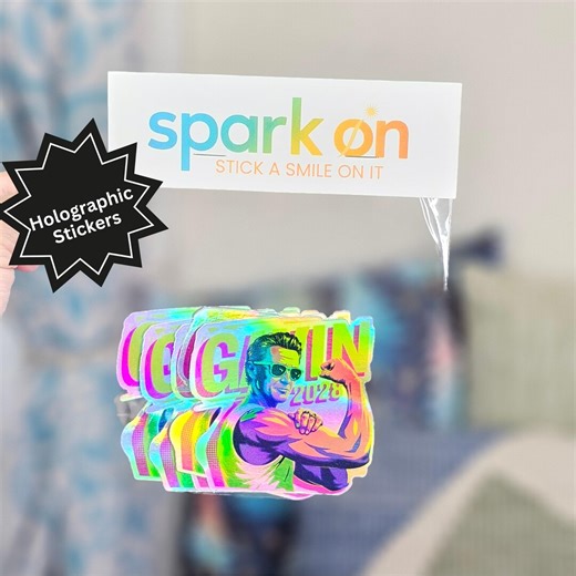 Gavin 2028 Holographic Stickers | Leftist Political Sticker Set | Democrat California Gift - Etsy