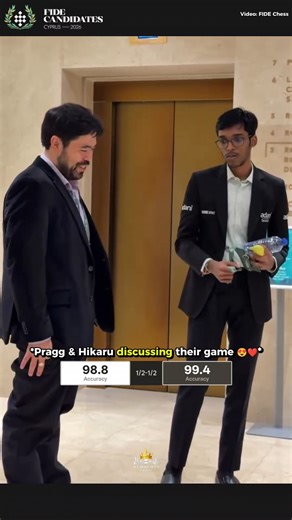 Pragg and Hikaru discussing their game at Candidates 2026 😍❤️#chess #praggnanandhaa #hikaru #shorts