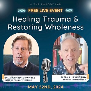 Join Richard C. Schwartz, PhD founder of Internal Family Systems (IFS) and author of No Bad Parts, and Peter A. Levine, PhD the developer of Somatic Experiencing® (SE™), with Dr. Scott Lyons, author of Addicted to Drama and founder of The Embody Lab, in this intimate online conversation to explore the power of somatics and Parts Work to release the burdens of trauma and restore wholeness! In this 60-minute FREE online conversation we’ll explore: 👉 The relationship between your 'parts' and traum