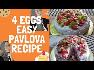Simple 4-Eggs Recipe Pavlova | Dessert