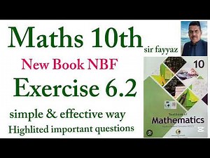 Maths class 10th | exercise 6.2 | NBF |new book| ex 6.2 | unit 6 | functions and graph