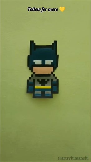 The Dark Knight rises.. in pixel form 🏙️🦇#diy #drawing #art #pixelart