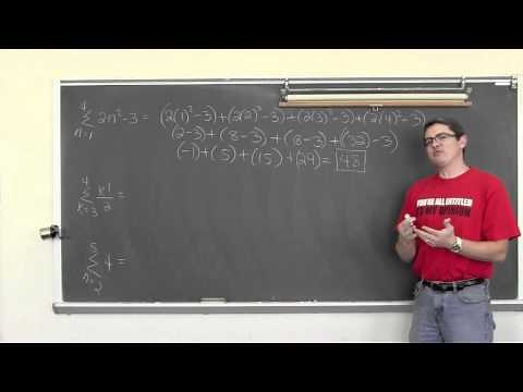 Summation Notation (Sigma)