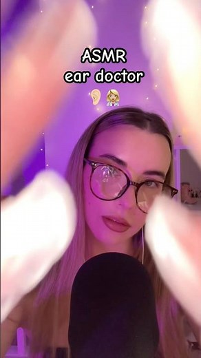 ASMR ear doctor helps clean your ears 💧 #asmrearcleaning #asmrroleplay