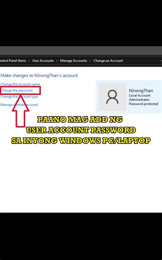 HOW TO ADD USER ACCOUNT PASSWORD ON YOUR PC/LAPTOP. #edutok #NTexplain #informationtechnology #pctipsandtricks