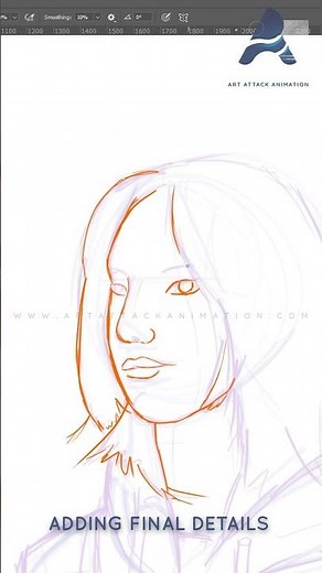 Digital Sketch in Adobe Photoshop | Digital Sketching | Art Attack Animation