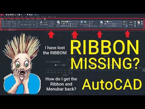 Ribbon and Menubar Missing from AutoCAD - How to bring these back.