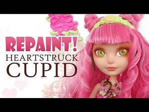 Repaint! Valentine Heartstruck Cupid Ever After High Custom Face Up