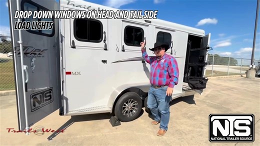 🚨 NEW 2026 Trails West 3 Horse Bumper Pull 🚨 Smart design. Solid build. Ready to haul. - 2' Tack Room with Swing-Out Saddle Rack - Water Storage - Drop-down windows on the head side - Sliding windows on the tail side A dependable setup for riders who expect more from their bumper pull. Trails West Trailers TEXAS - WILLIS 17425 Hwy 75 N Willis, TX 77378 936-247-0135 Stock #39984 https://www.nationaltrailersourcewillis.com/inventory/2026-trails-west-3-horse-bumper-pull-trailer-39984/ | National 