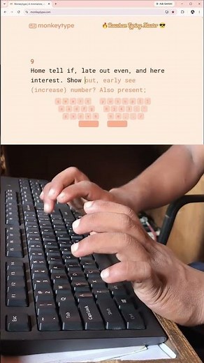 92 WPM Fast Typing Speed Look on PC Keyboard #92wpm #fasttyping #raushantypingmaster
