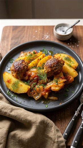 The Ultimate Meatballs & Potatoes! #Meatballs #Potatoes