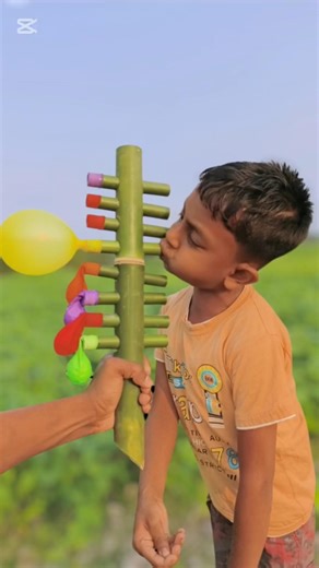 How to Make a Multi-Balloon Blower with Bamboo | Amazing Bamboo Craft Idea