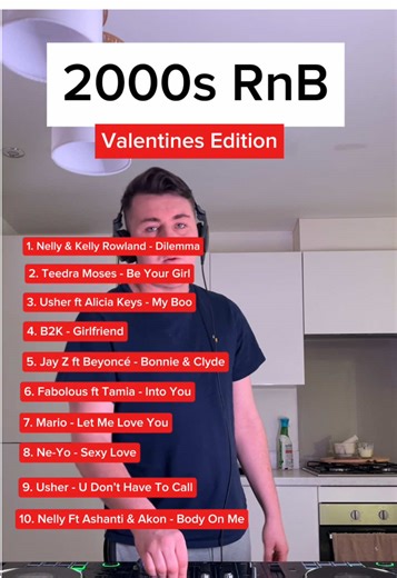 2000s RnB: Valentines Edition 🌹 Slow jamz to certified sing-along anthems. 10 tracks. 60 seconds. What’s your favourite? #rnb #2000srnb #valentines #oldschoolrnb #dj