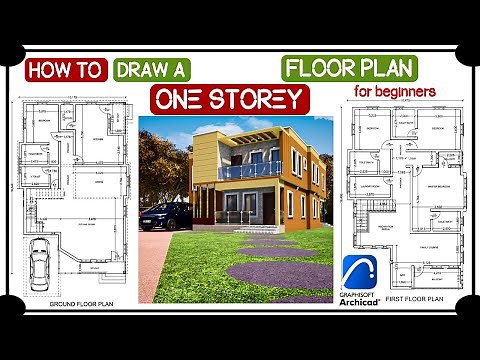How To Draw A One Storey Floor Plan in Archicad || For Beginners