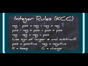 Subtraction Of Integers|Use KCC Method| SBK LEARNING
